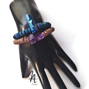 Handcrafted "Cosmic Empress" Bracelet Set